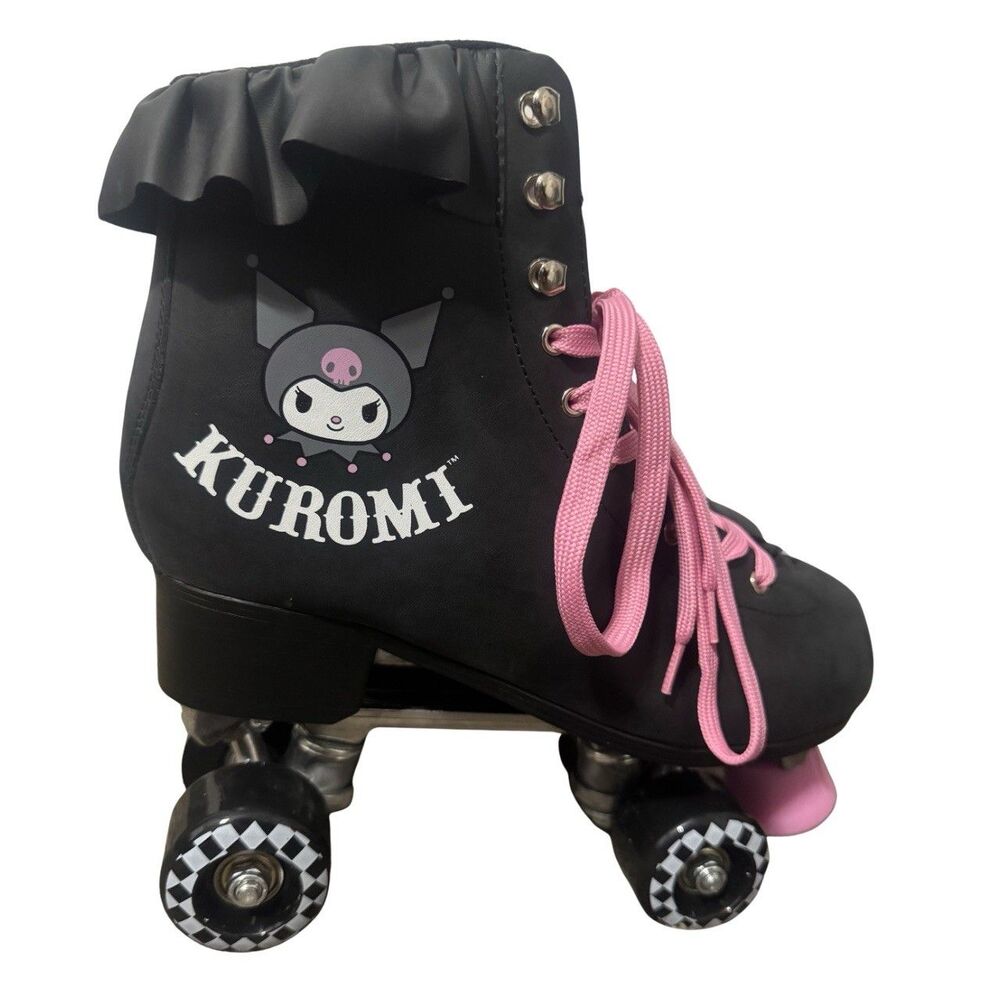 Black Pink Dolls Kill Sanrio Kuromi Alt Emo Goth Kawaii Lolita Roller Skates 11